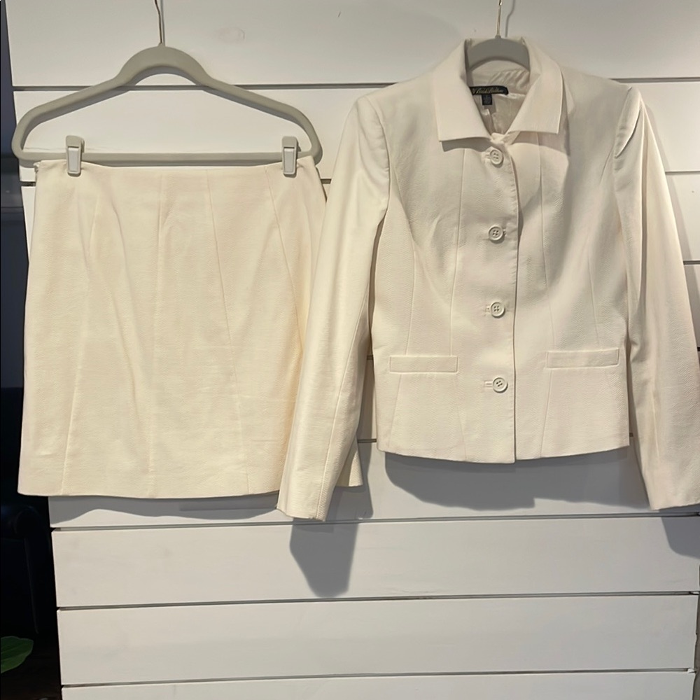 Brooks Brothers Cream Skirt and Blazer Set